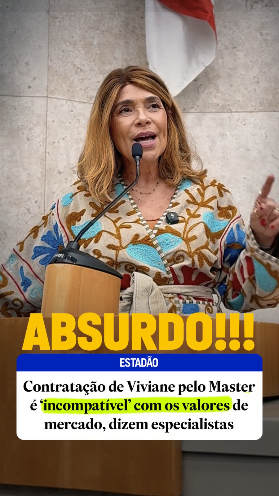 Em 30 anos de mercado financeiro, jamais vi um contrato de R$ 129 milhões como o de Viviane Barci…