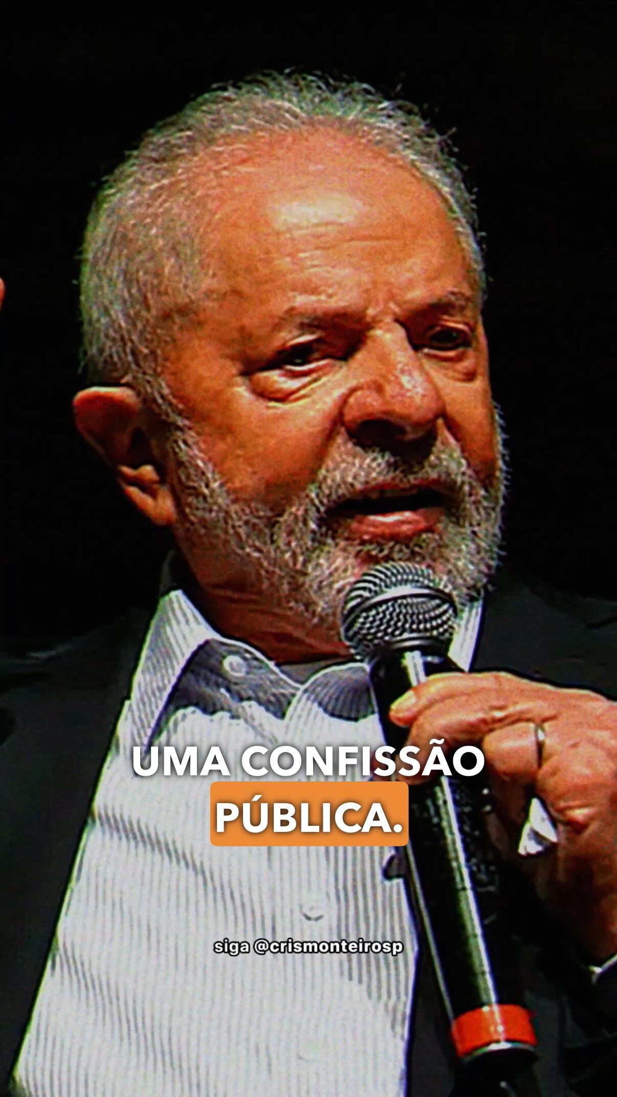 Em novo ato falho, Lula assumiu quem ele é.