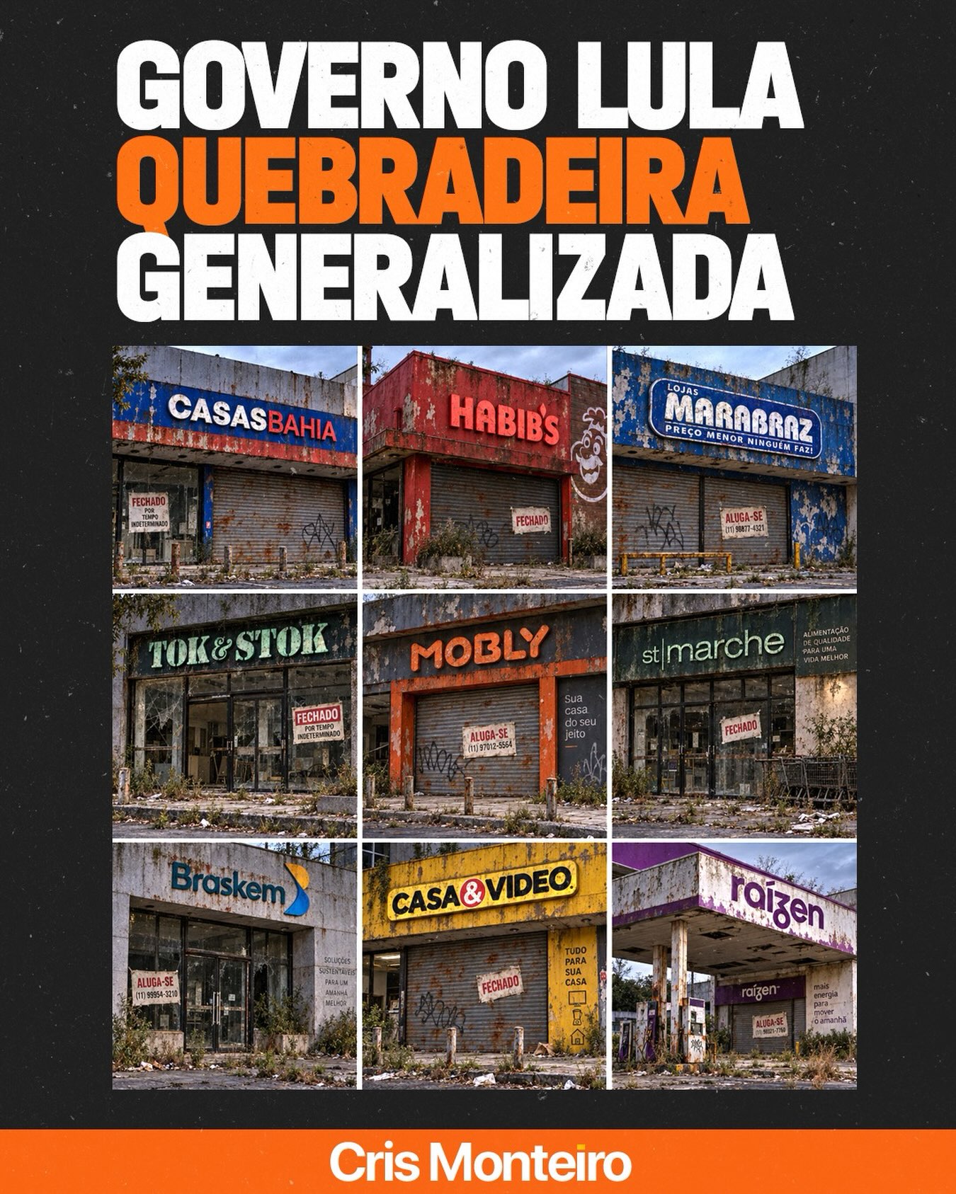 Quebradeira generalizada!