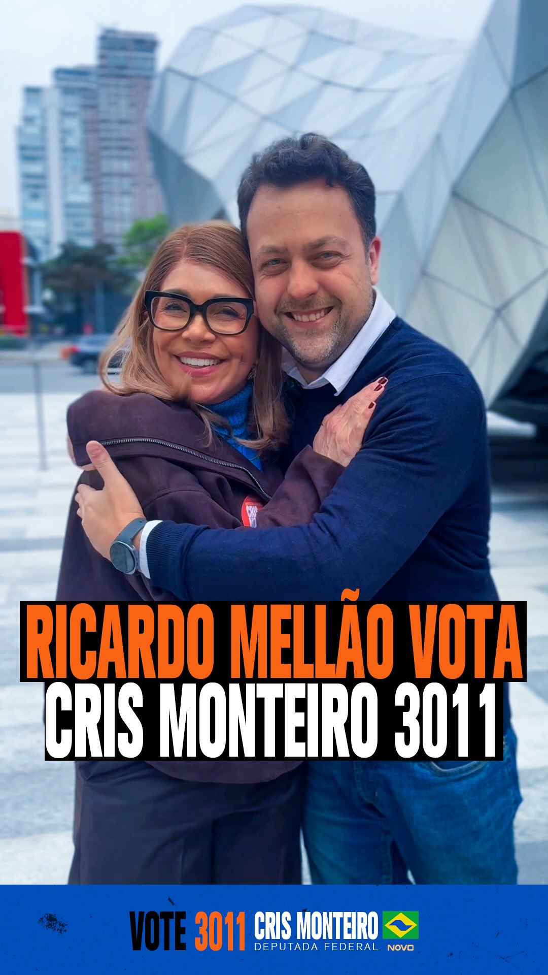 Siga a @crismonteirosp e vote 3011 para Deputada Federal!